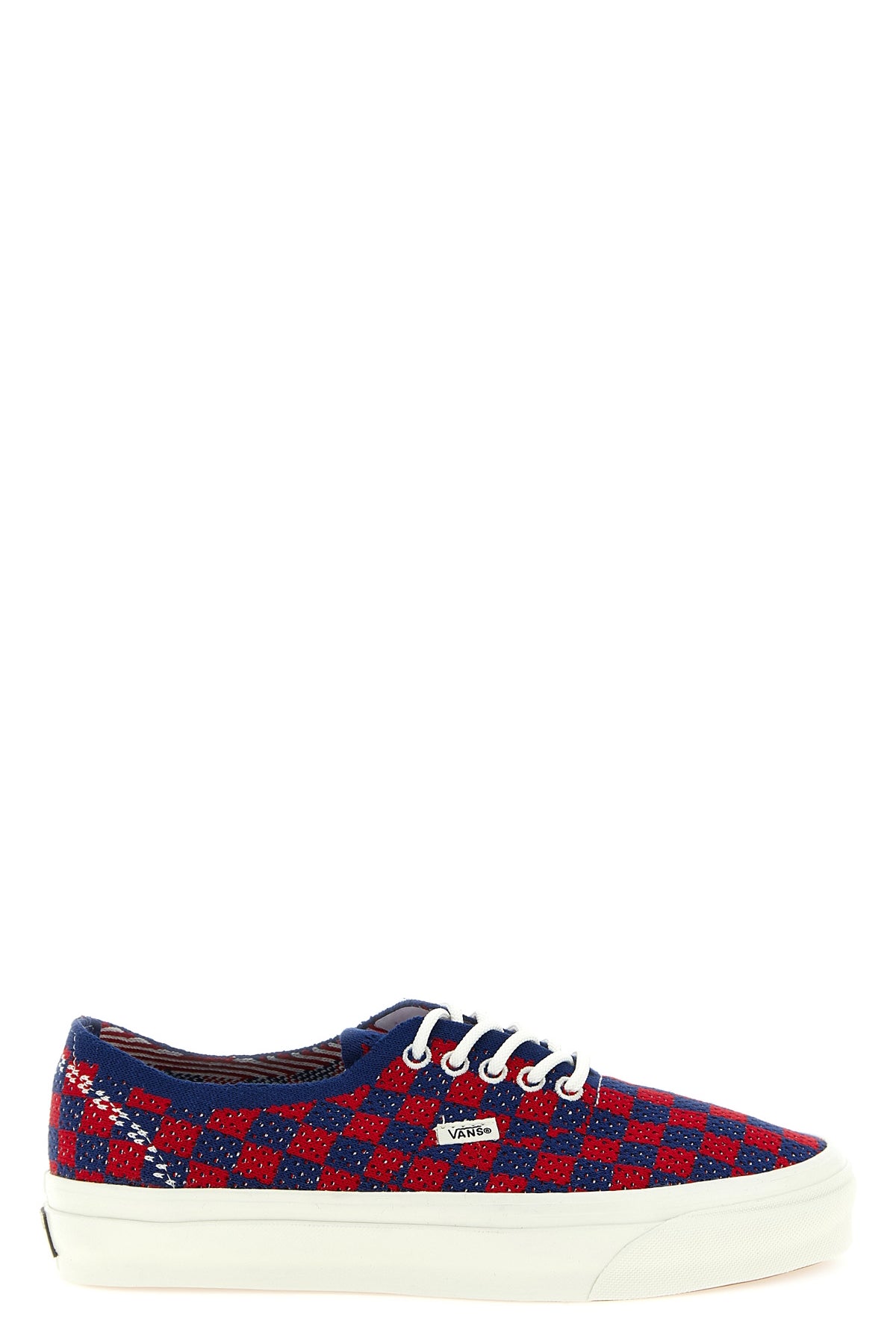 authentic premium checkerboard sneakers in perforated canvas