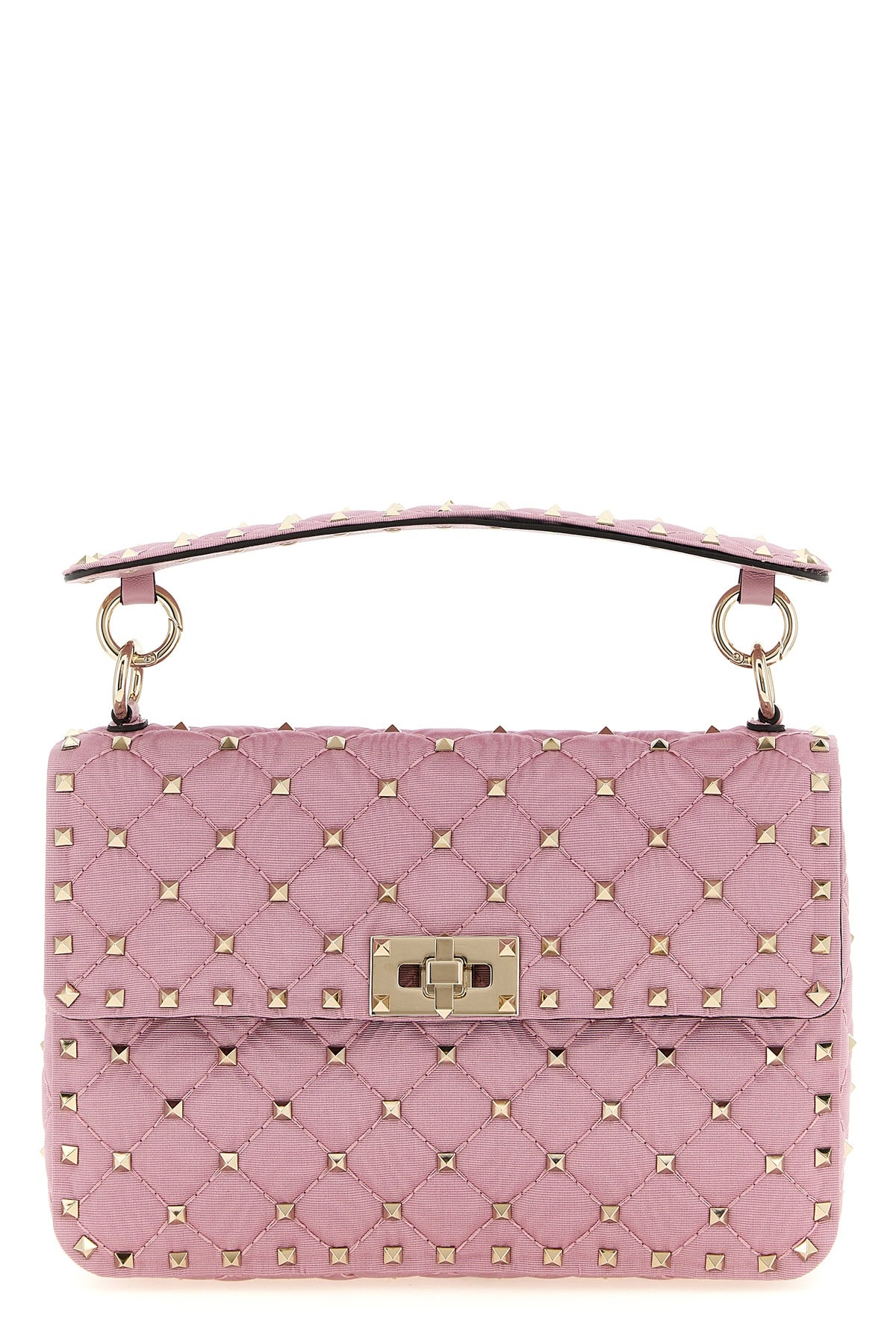 VALENTINO GARAVANI OS rockstud spike shoulder bag in quilted moiré fabric