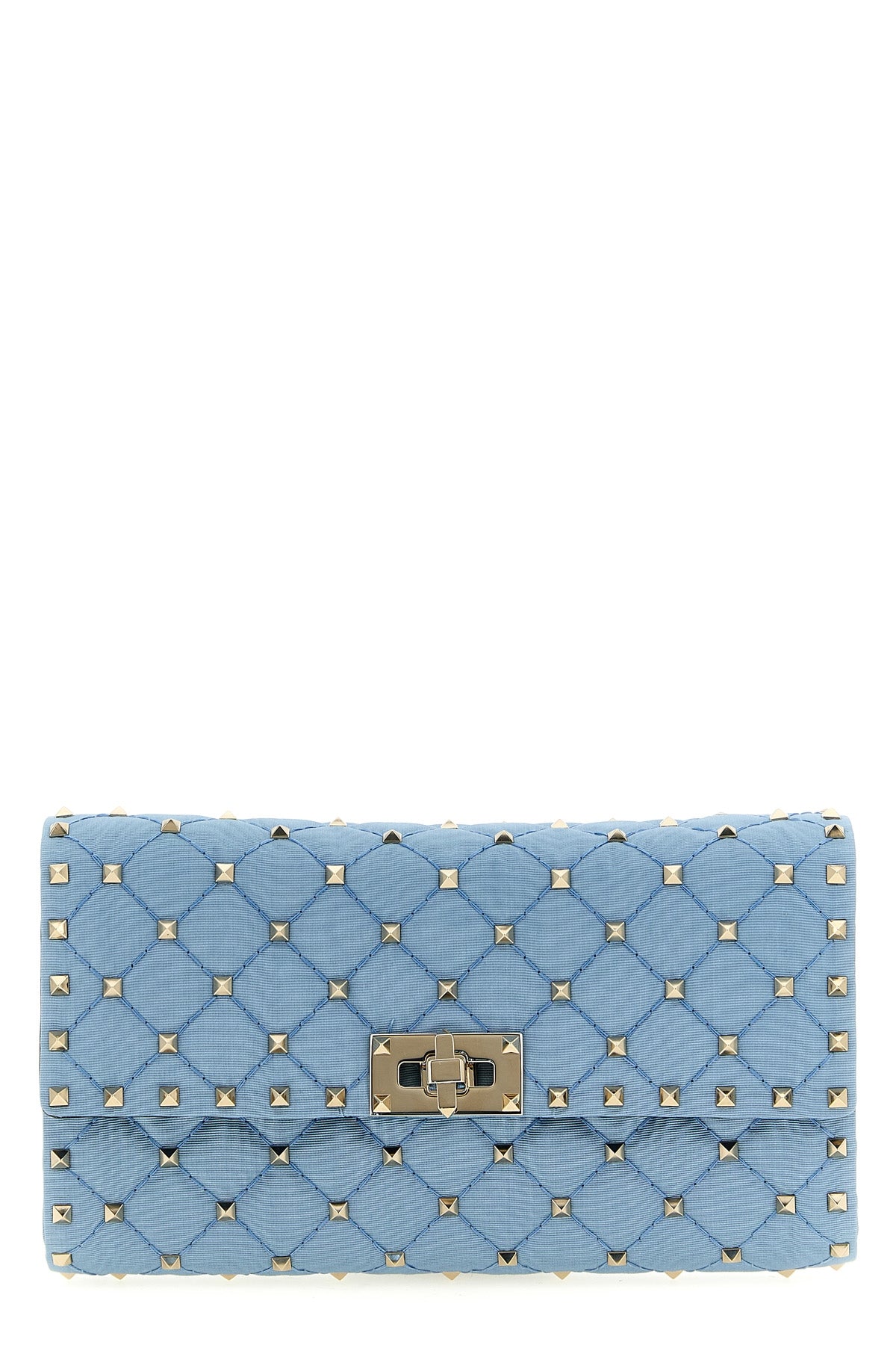 VALENTINO GARAVANI OS rockstud spike crossbody bag in quilted moiré fabric