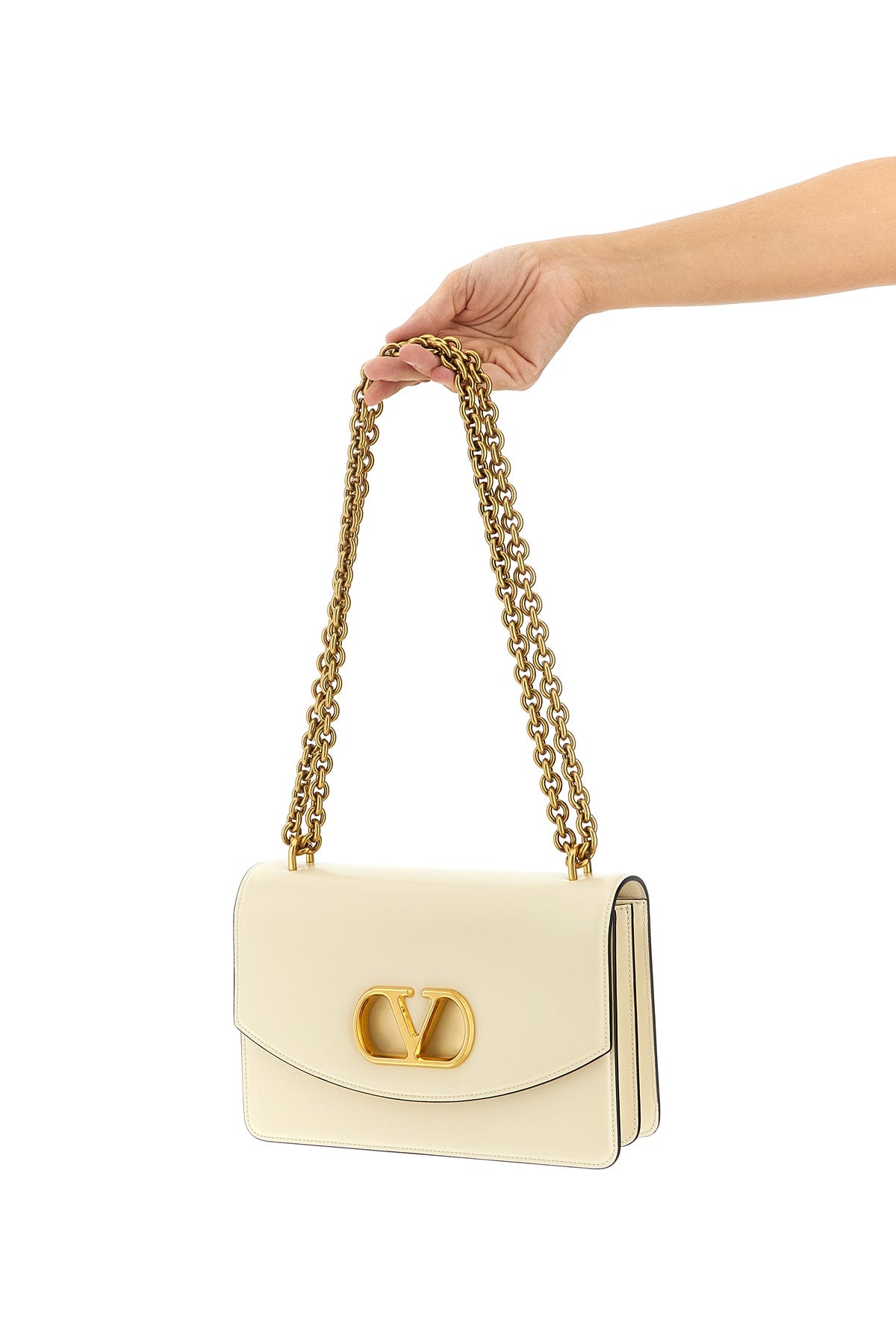 VALENTINO GARAVANI OS vain shoulder bag in shiny calf leather