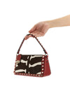 small rockstud shoulder bag in calf leather
