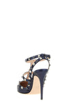rockstud pumps in laminated nappa leather