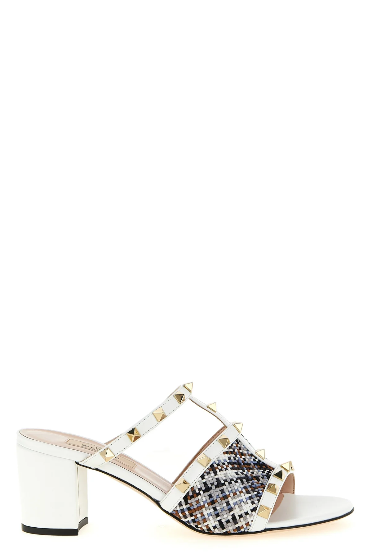 VALENTINO GARAVANI 41 rockstud slides in calf leather