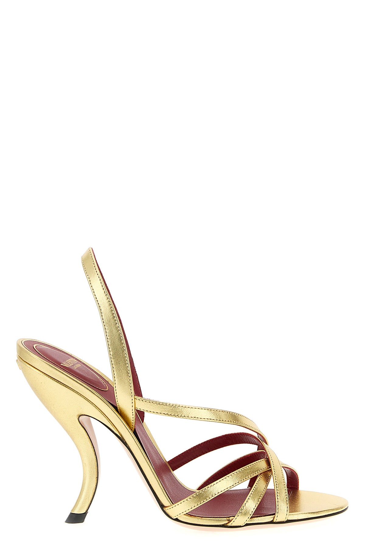VALENTINO GARAVANI 36 fetishique laminated nappa sandals