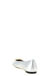 laminated leather ballet flats