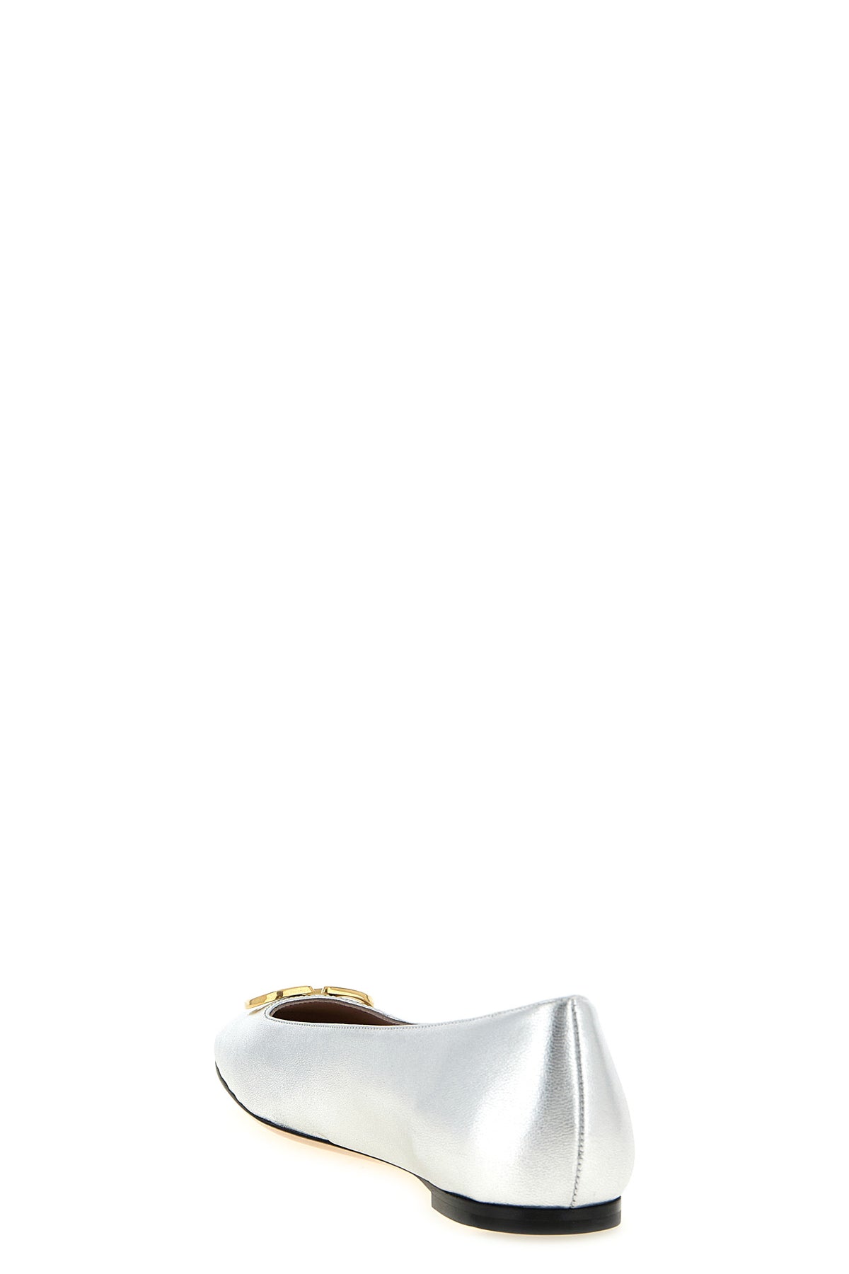 laminated leather ballet flats