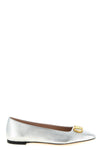 laminated leather ballet flats