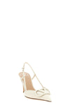 the valentino garavani slingback model pumps define a tapered silhouette through