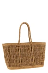 the row georgica tote bag is handcrafted in natural palm fibers