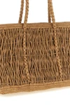 the row georgica tote bag is handcrafted in natural palm fibers