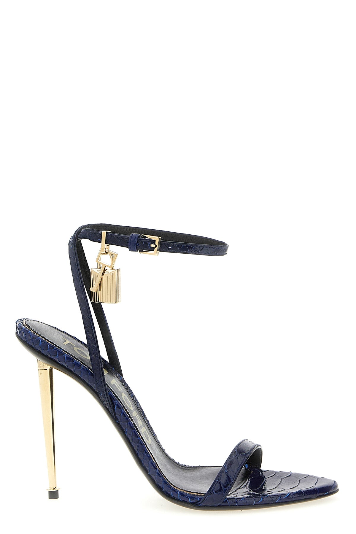 TOM FORD 37 python print leather sandals