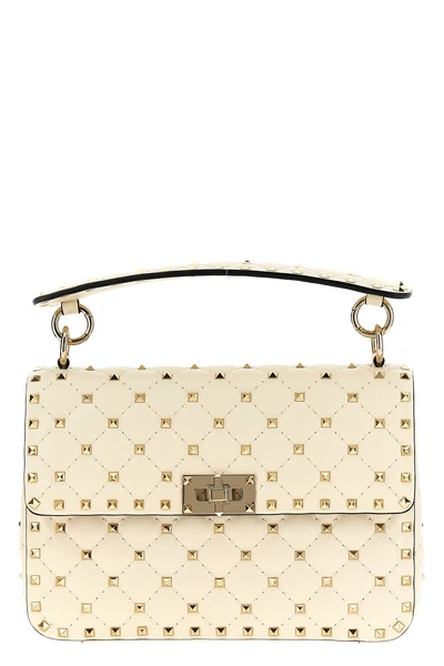 rockstud spike nappa shoulder bag