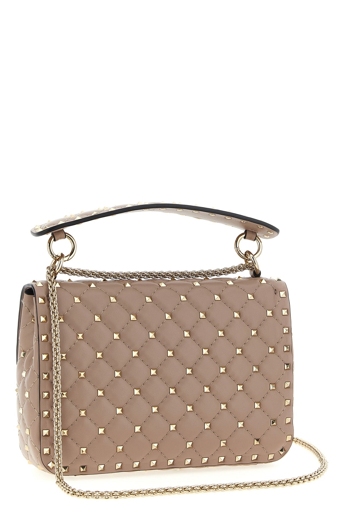 rockstud spike nappa shoulder bag