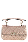 small rockstud spike shoulder bag in laminated nappa leather