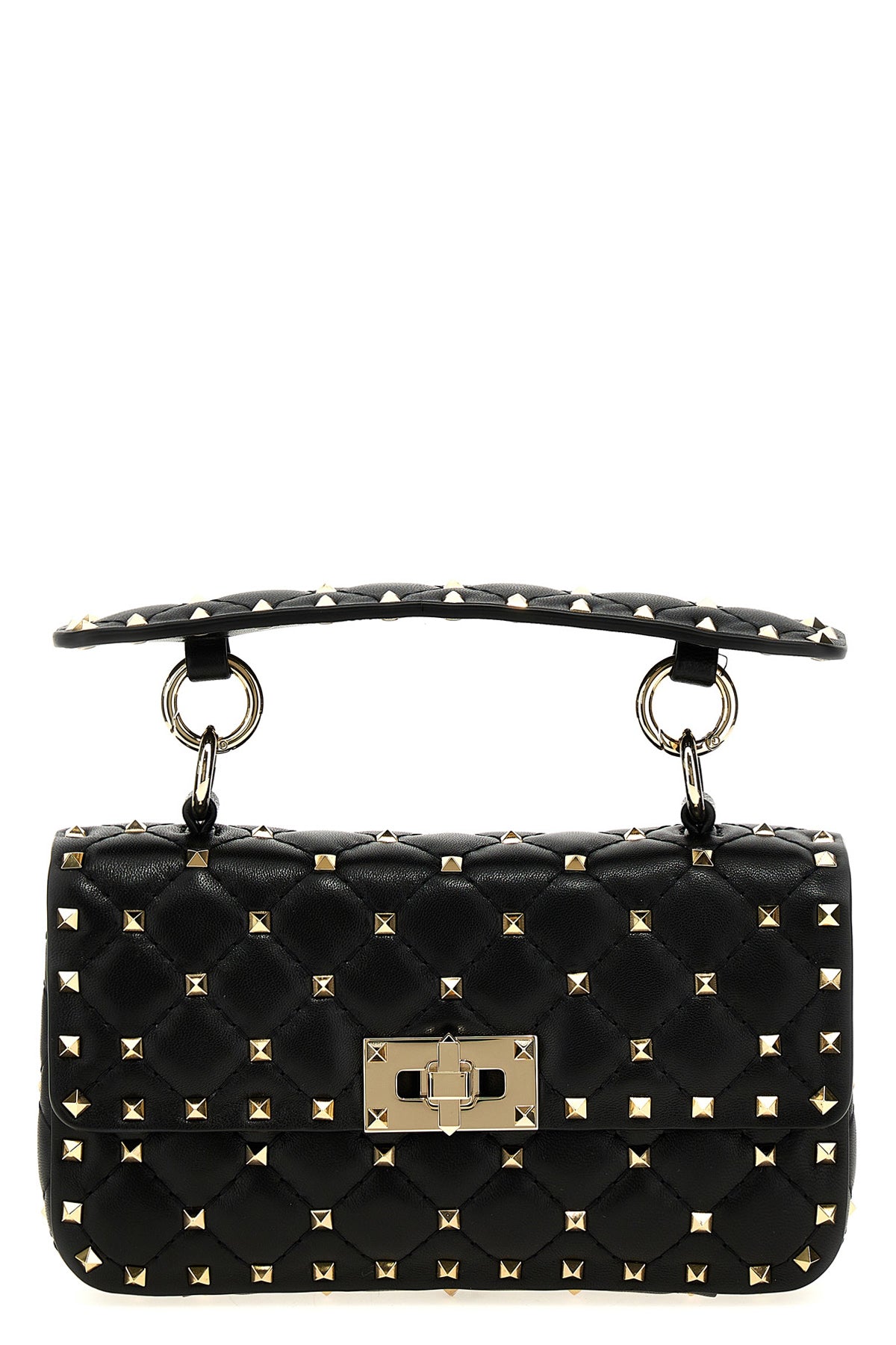 VALENTINO GARAVANI OS small rockstud spike nappa leather handbag