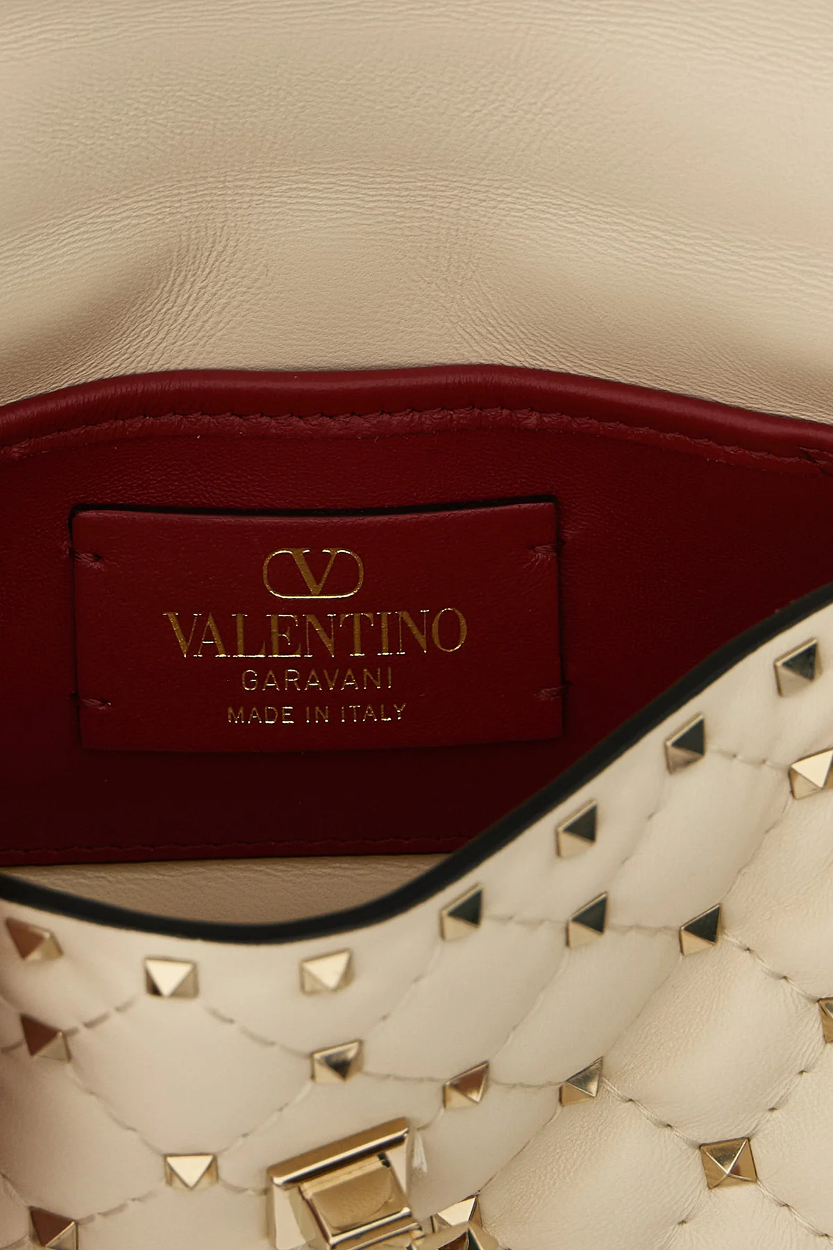 the valentino garavani rockstud spike small shoulder bag in soft lamb nappa is