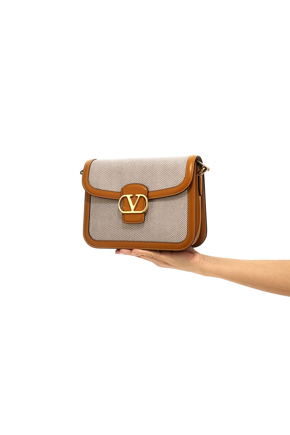 VALENTINO GARAVANI OS 9to5 canvas and leather shoulder bag