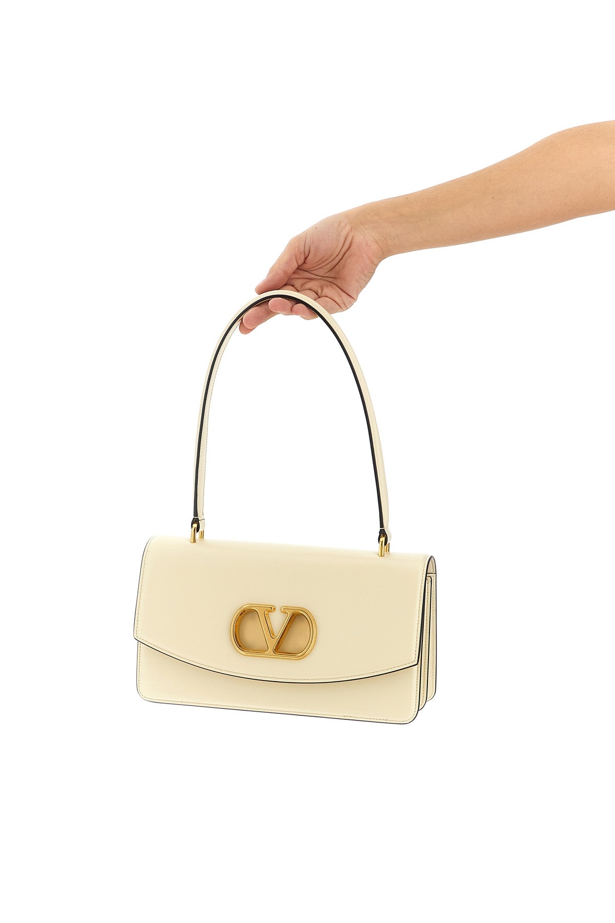 VALENTINO GARAVANI OS vain shoulder bag in shiny calf leather
