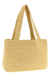 medium viva superstar shopping bag in crochet synthetic raffia