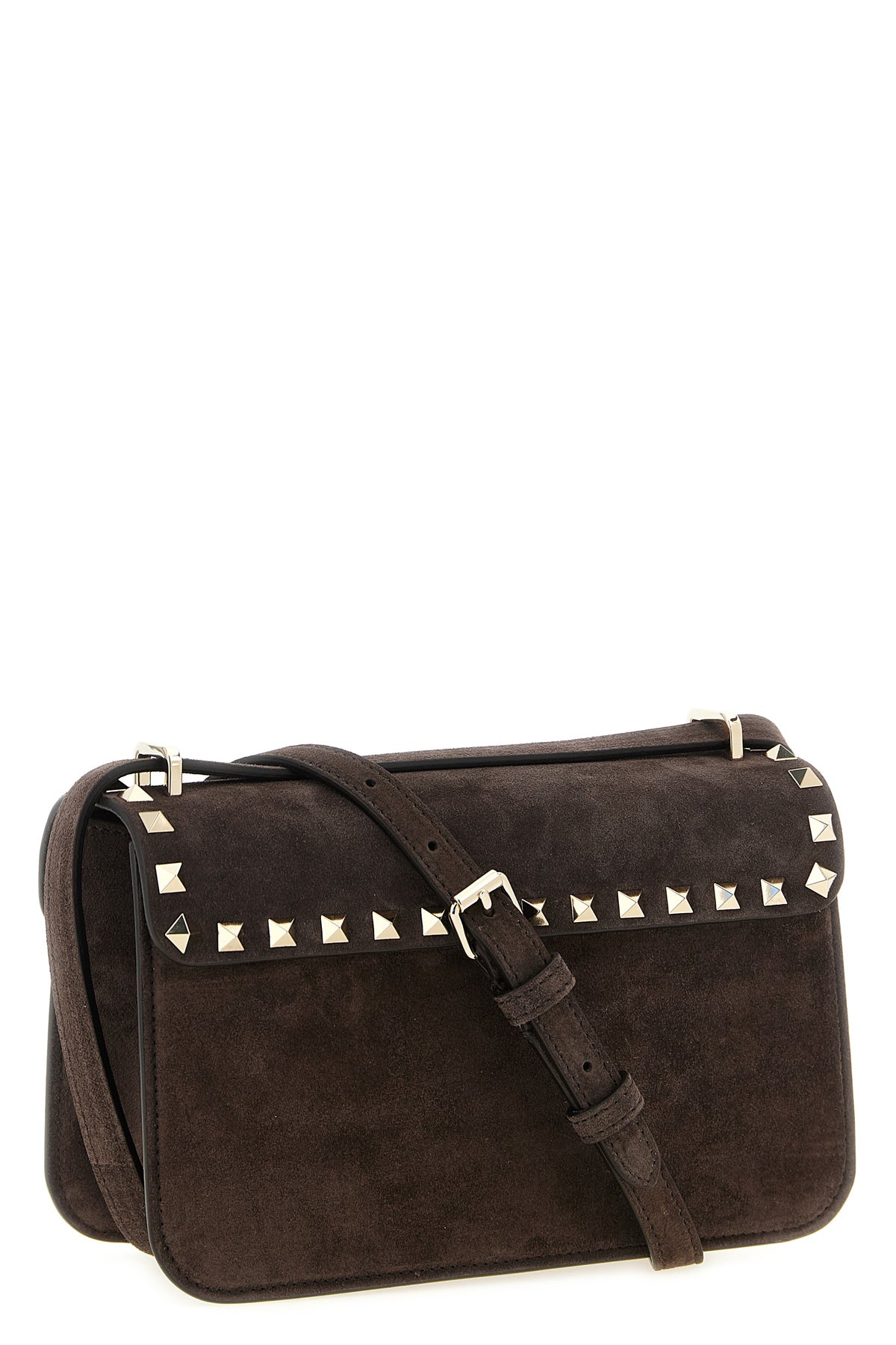 VALENTINO GARAVANI OS small suede rockstud crossbody bag