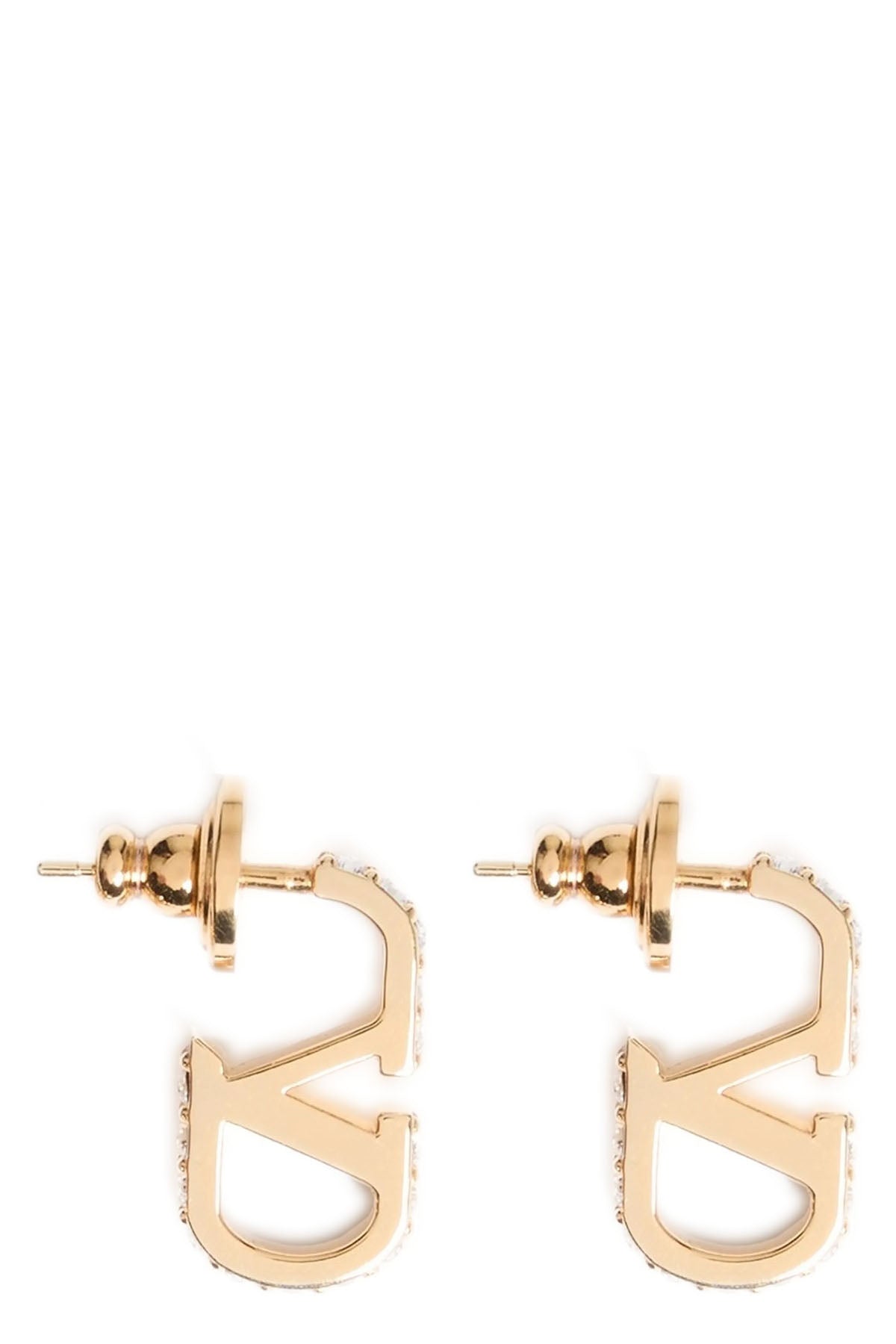 VALENTINO GARAVANI OS vlogo signature shaped metal earrings