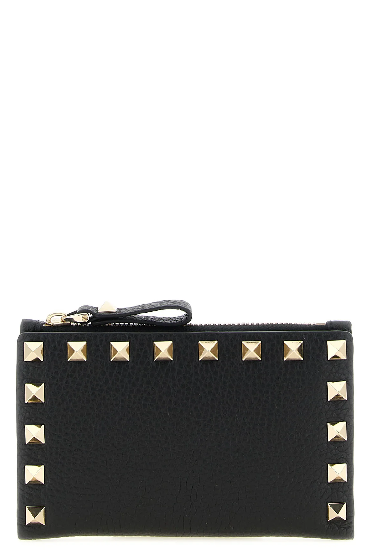 VALENTINO GARAVANI OS the valentino garavani rockstud cardholder in garnet calf leather represents an