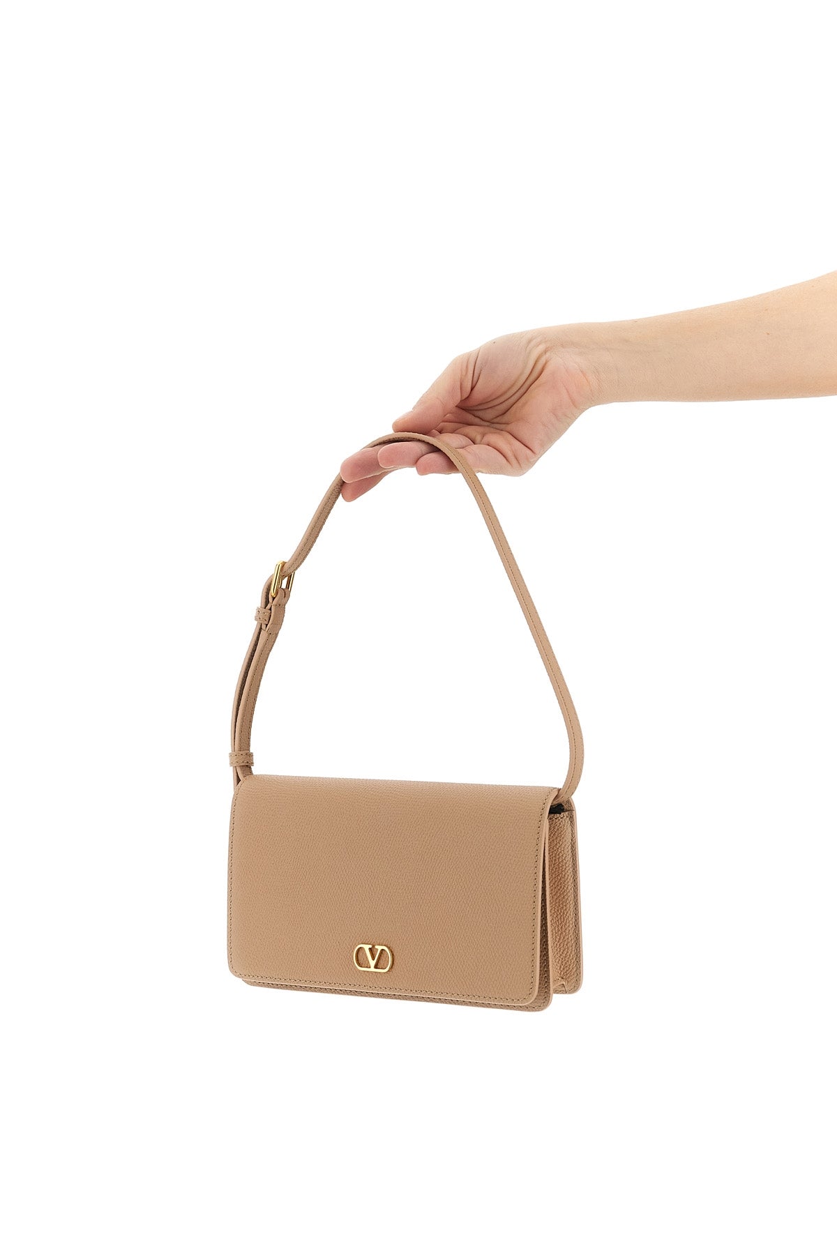 VALENTINO GARAVANI OS grainy leather shoulder bag