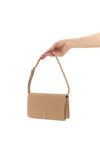 grainy leather shoulder bag
