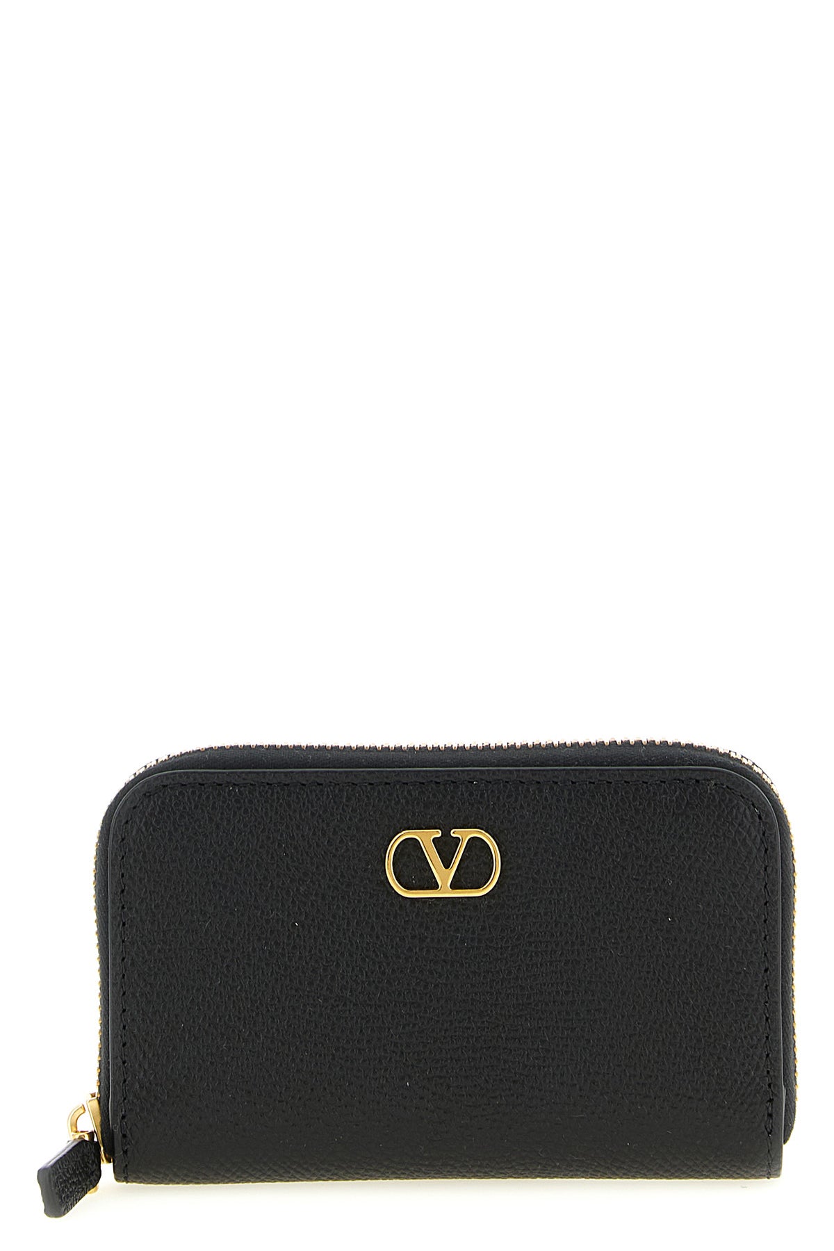 VALENTINO GARAVANI OS garnet calf leather card holder