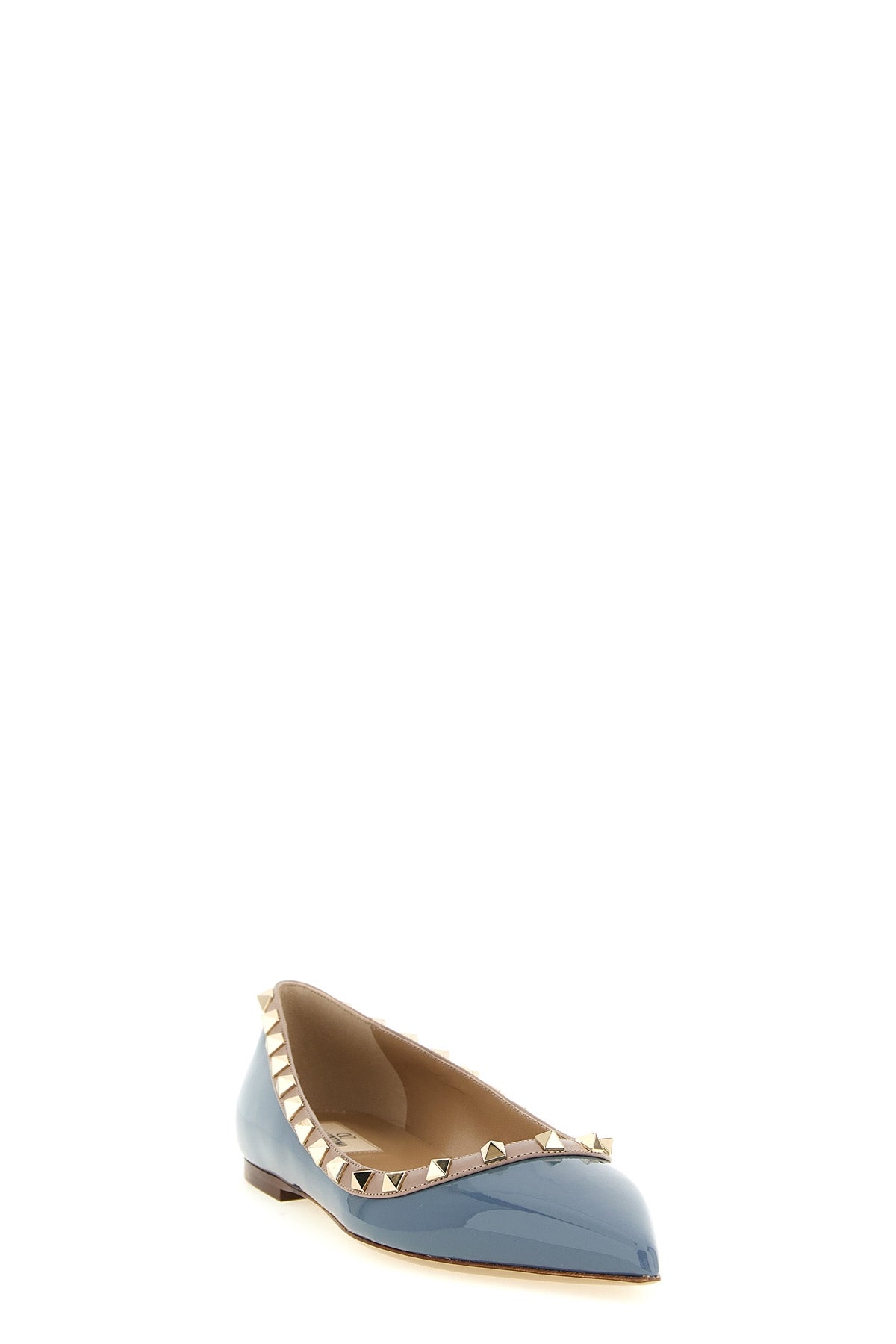 rockstud patent leather ballet flat