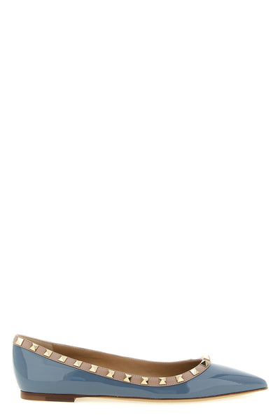 rockstud patent leather ballet flat