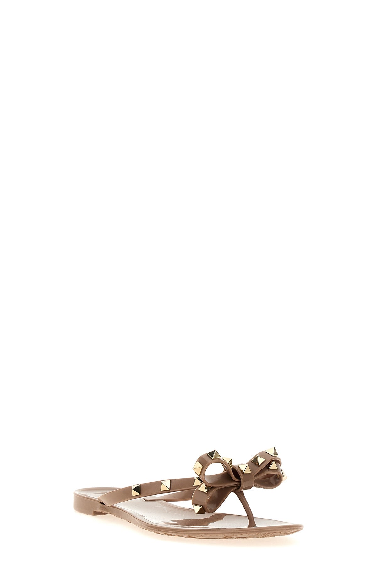 rockstud pvc thong sandals