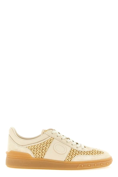 upvillage sneakers in woven synthetic raffia fabric