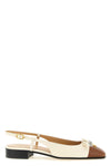 valet du roi two-tone leather slingback ballet flats