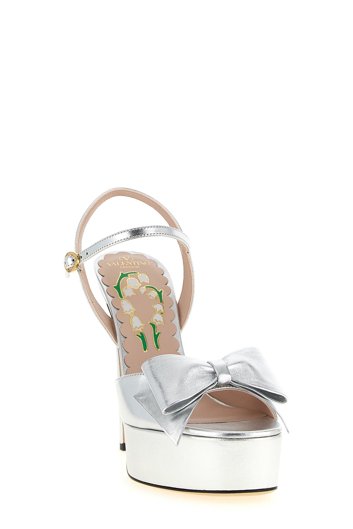 VALENTINO GARAVANI 35.5 bowow laminated leather sandals