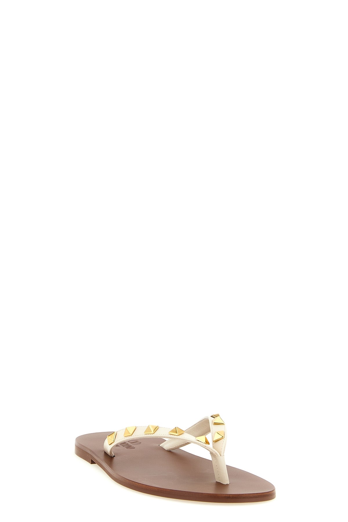 VALENTINO GARAVANI 37 thong rockstud sandals in calf leather
