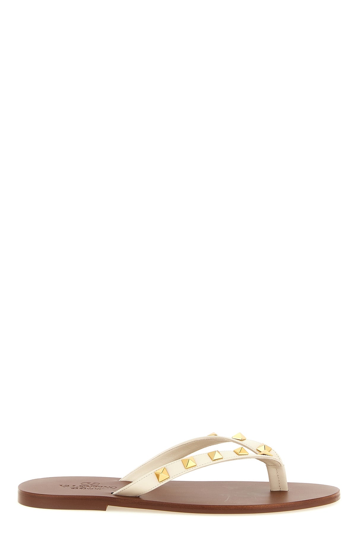 VALENTINO GARAVANI 37 thong rockstud sandals in calf leather