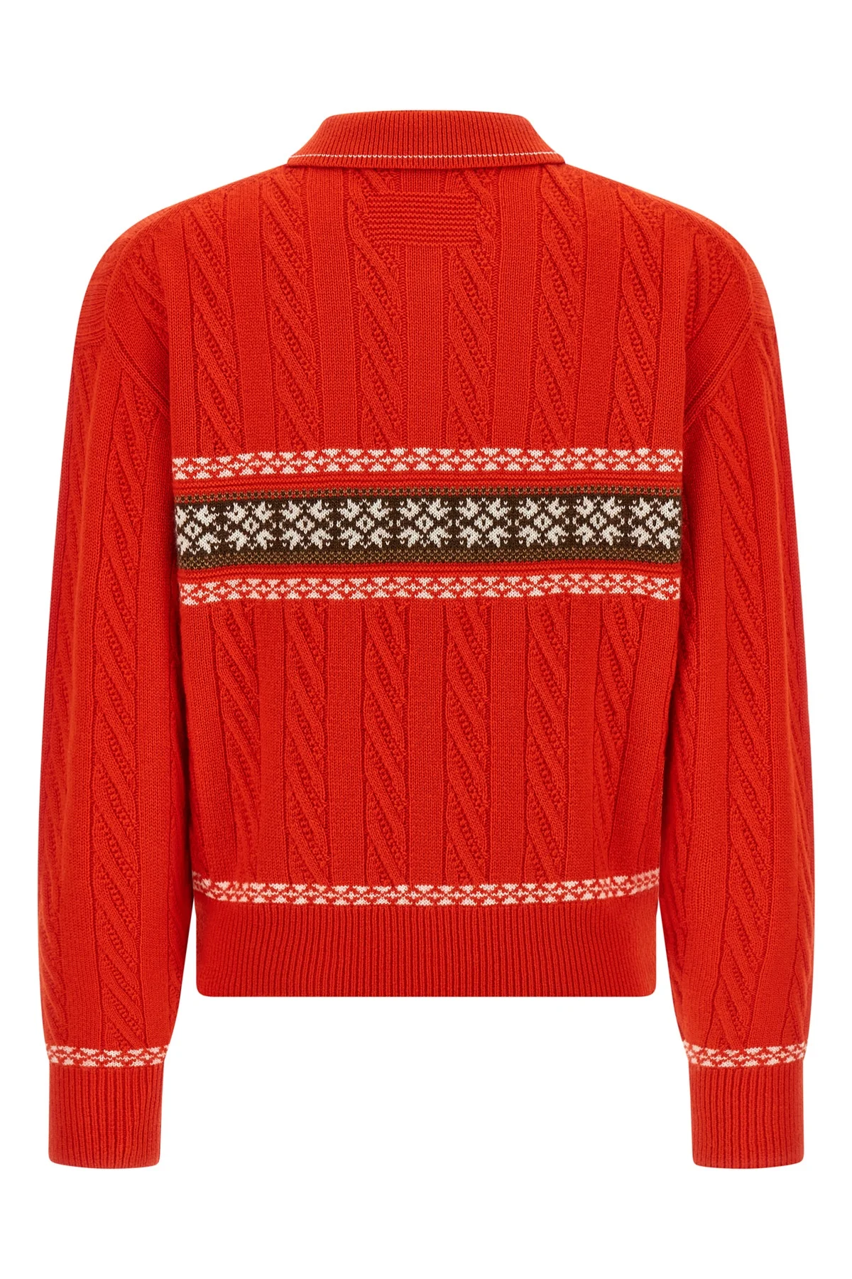 polo cable collegiate collar sweater