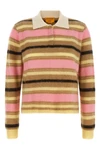 the guest in residence grizzly cropped rugby cropped polo shirt is made of pur