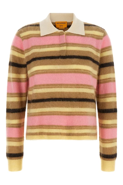 the guest in residence grizzly cropped rugby cropped polo shirt is made of pur