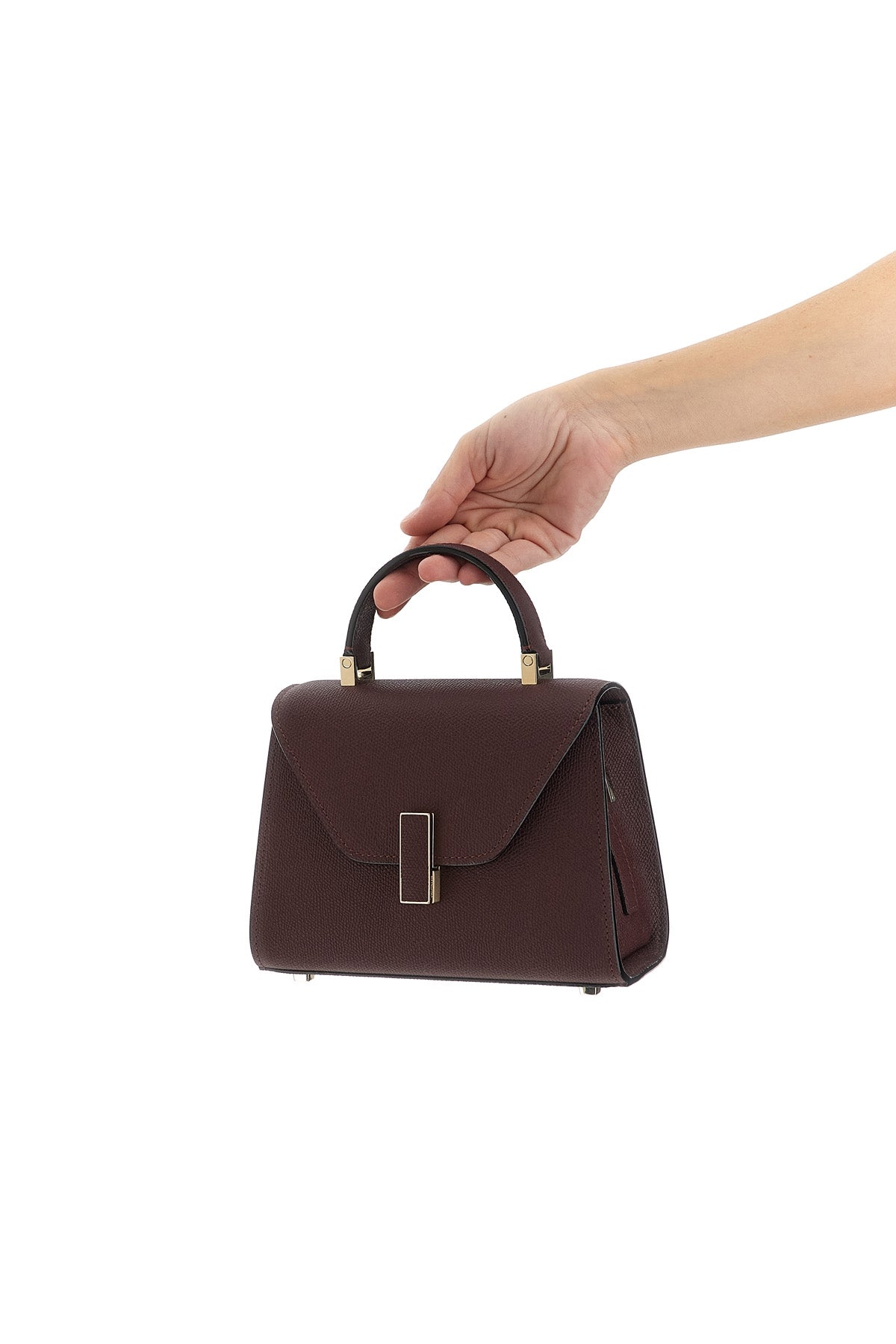 VALEXTRA OS micro iside crossbody bag in millepunte calf leather