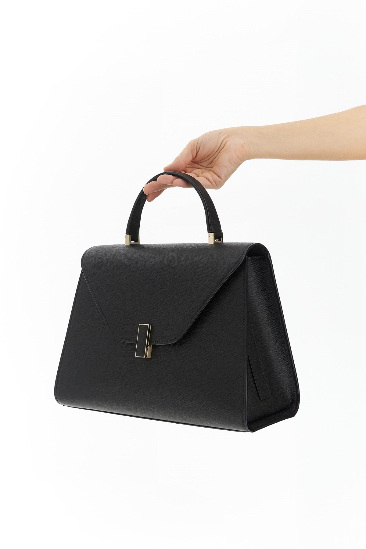 VALEXTRA OS iside large handbag in millepunte calf leather