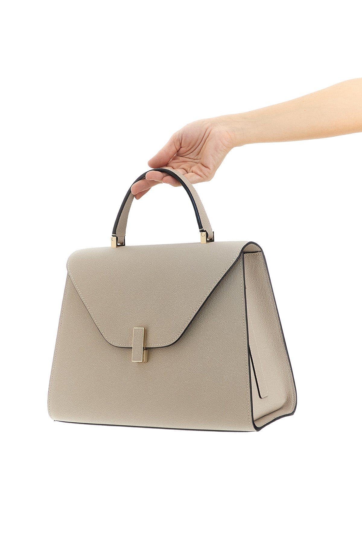 VALEXTRA OS iside large handbag in millepunte calf leather