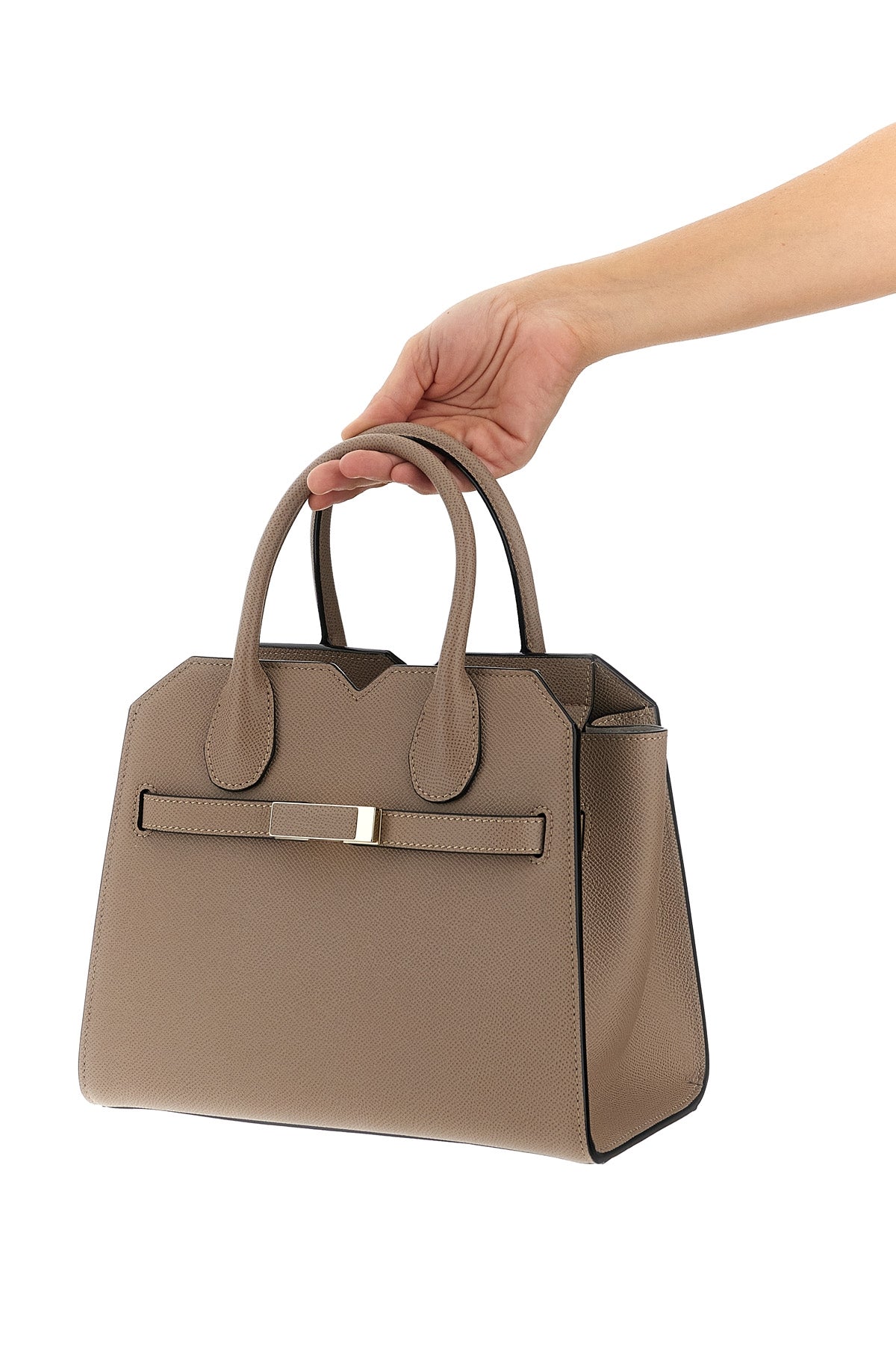 VALEXTRA OS milano mini handbag in millepunte soft leather