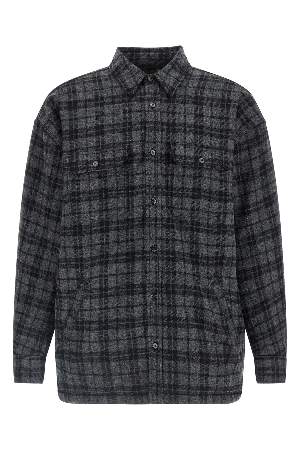 WILLY CHAVARRIA M check patterned wool overshirt