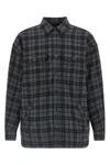 check patterned wool overshirt