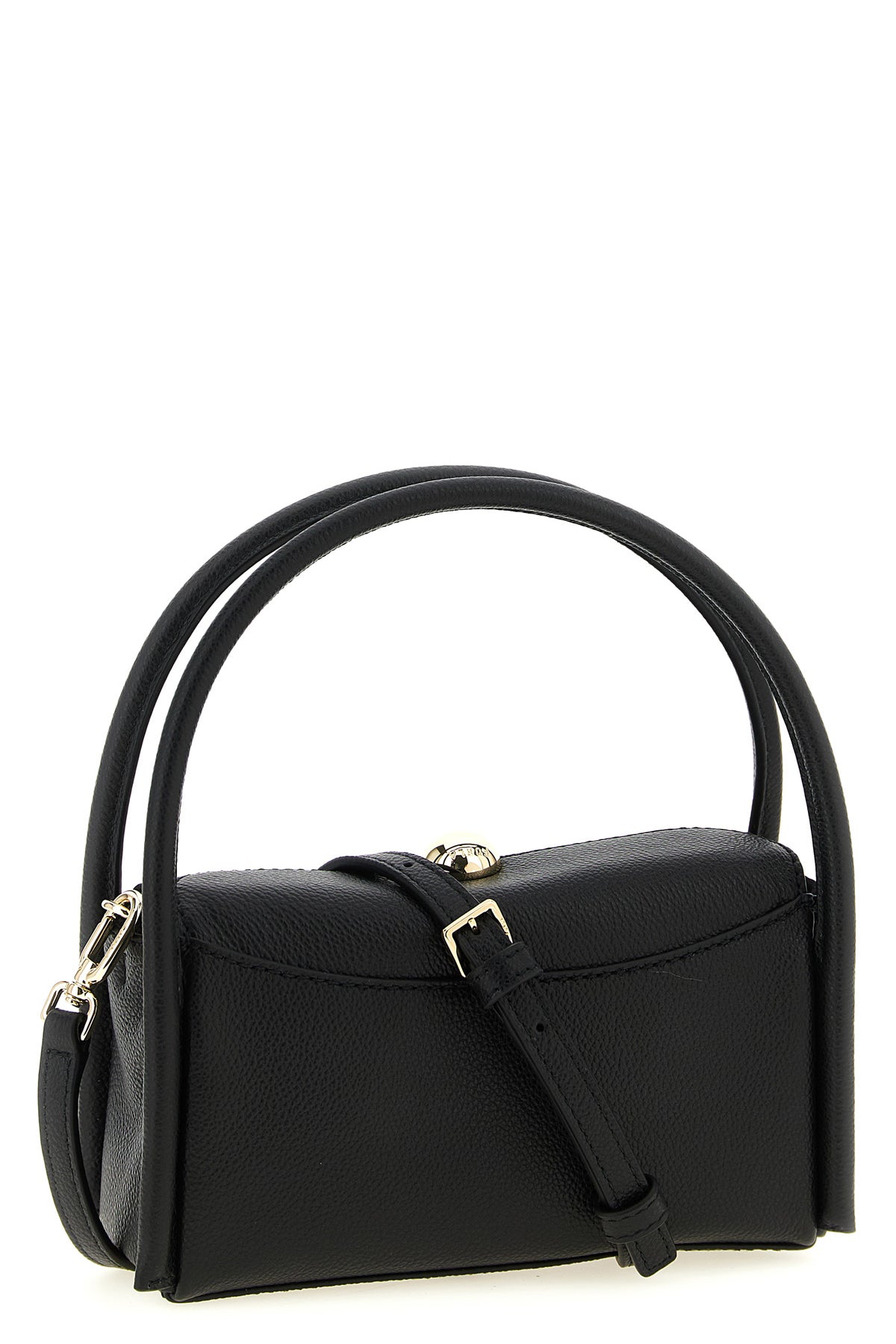 FURLA OS boston nicole mini handbag in grain-effect print leather