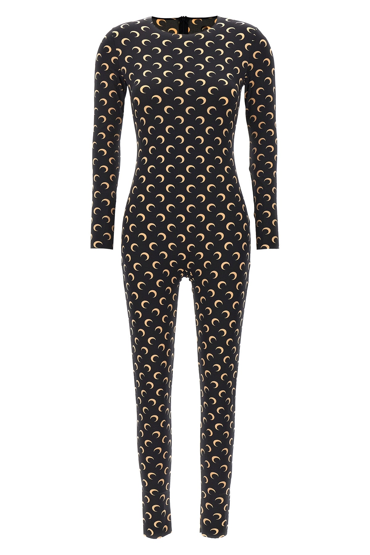 MARINE SERRE L moon printed stretch fabric catsuit