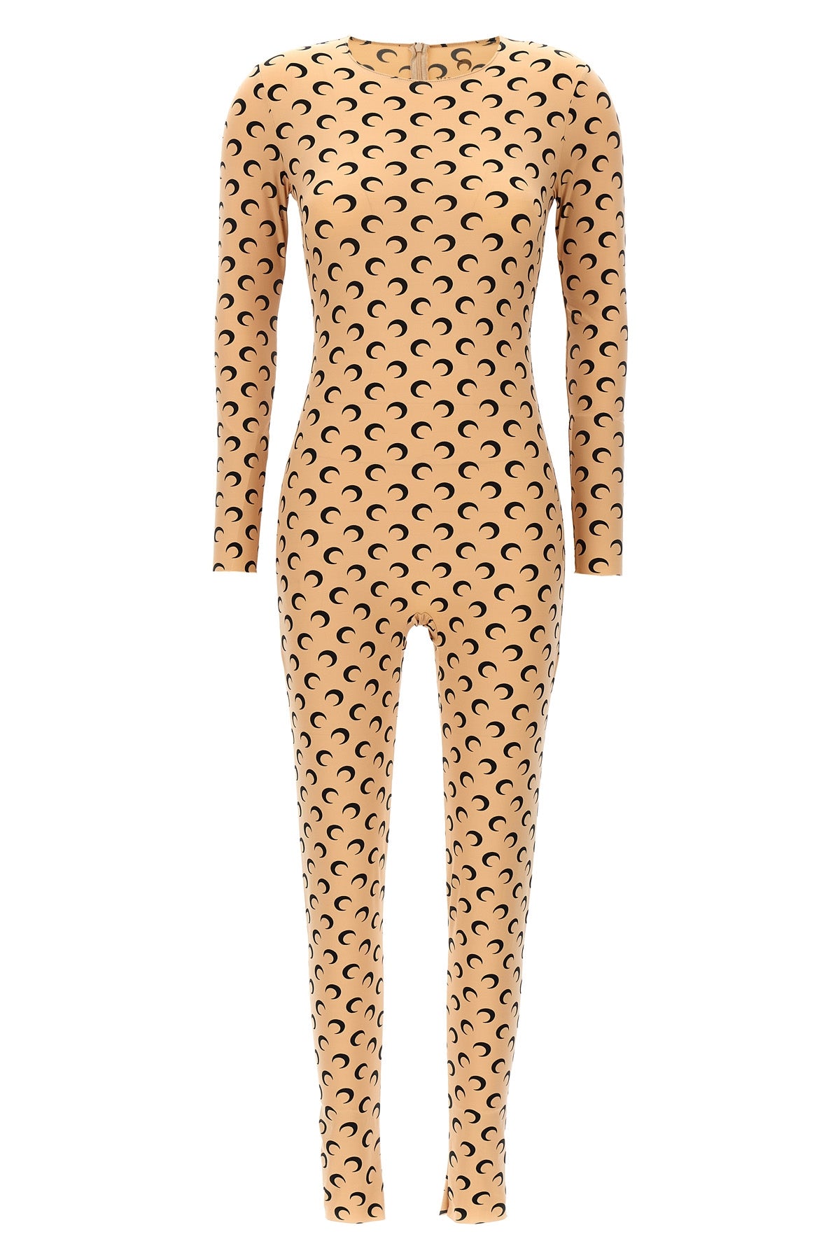 MARINE SERRE L moon printed stretch fabric catsuit