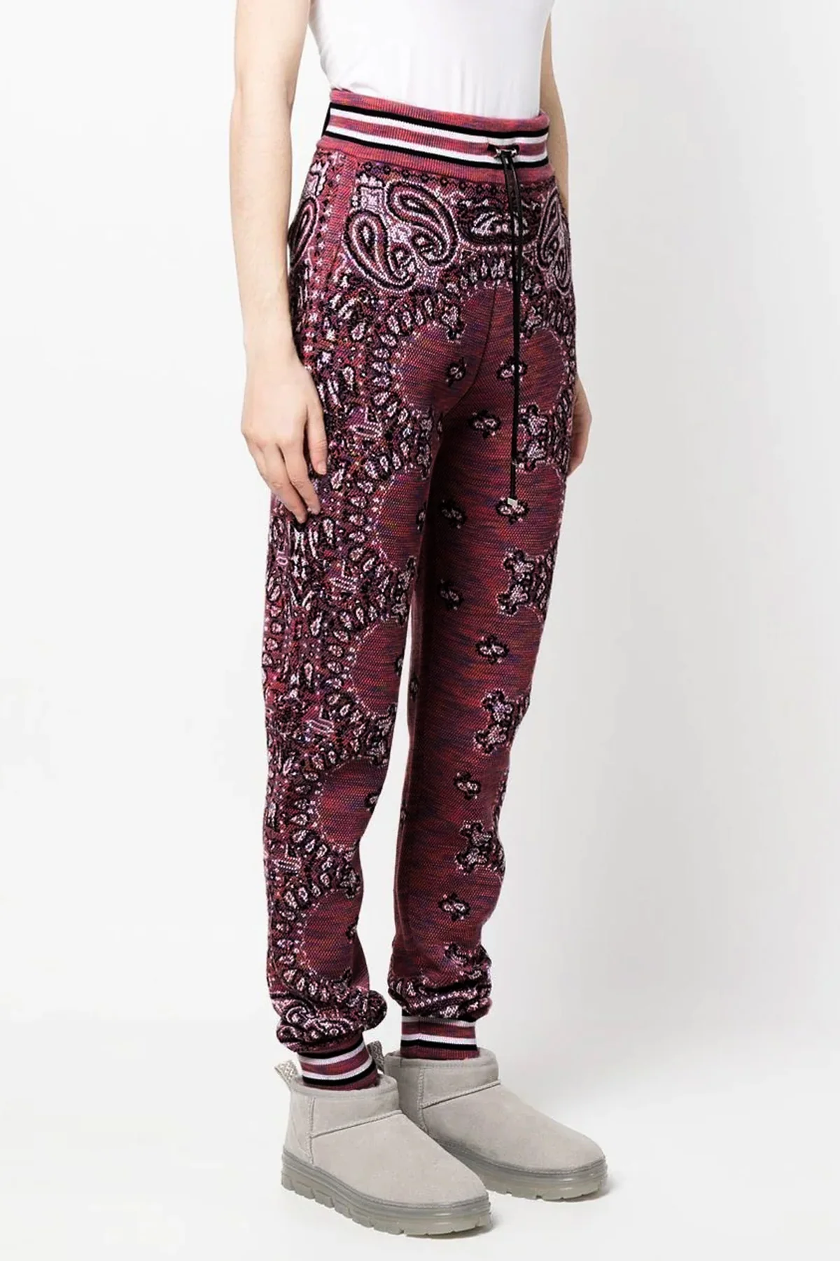 AMIRI S space dye bandana cotton knit joggers